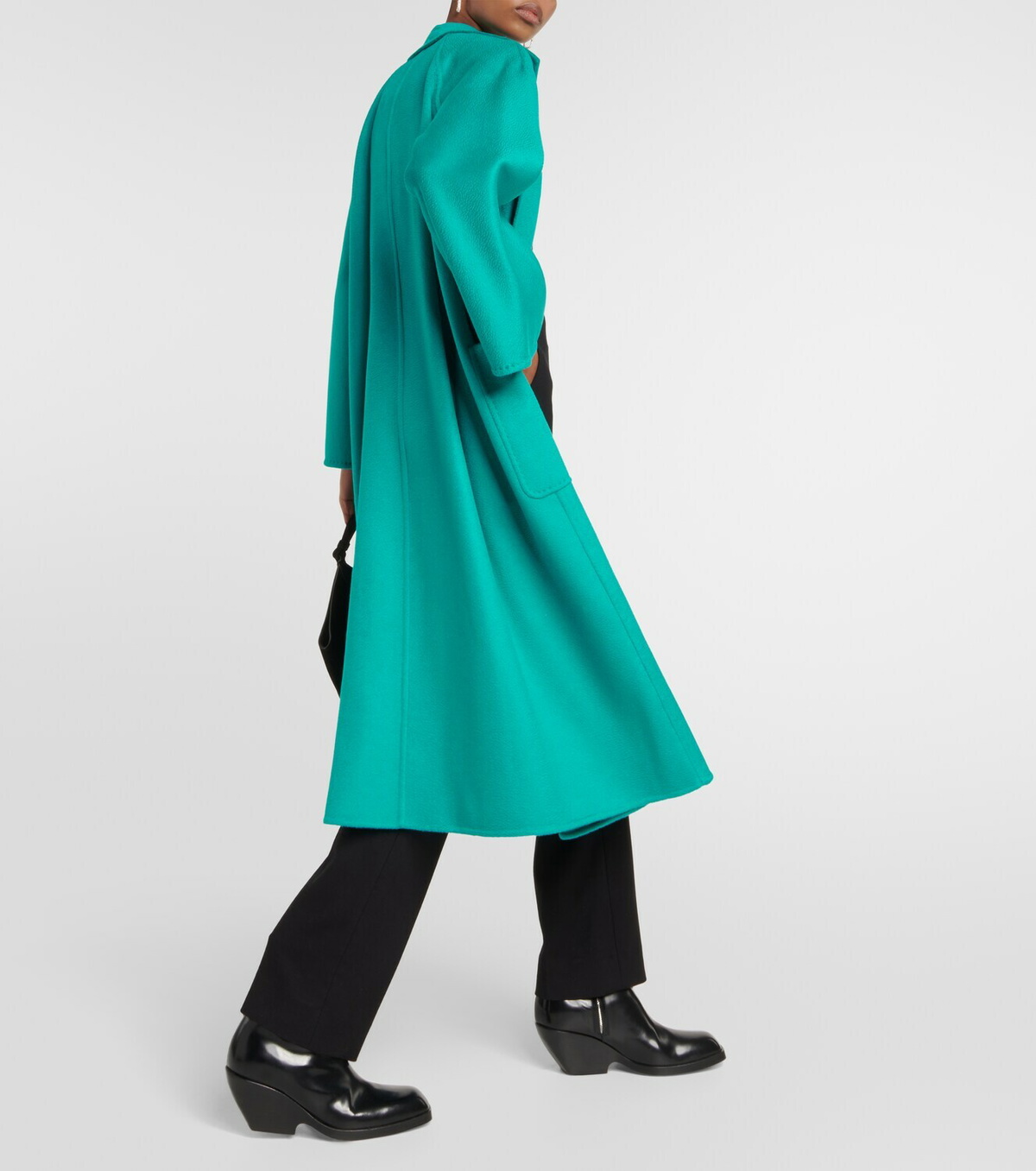 【関税&送料込】Max Mara Melinda Cashmere Wrap Coat Cashmere midi coat with belt, tobacco | 