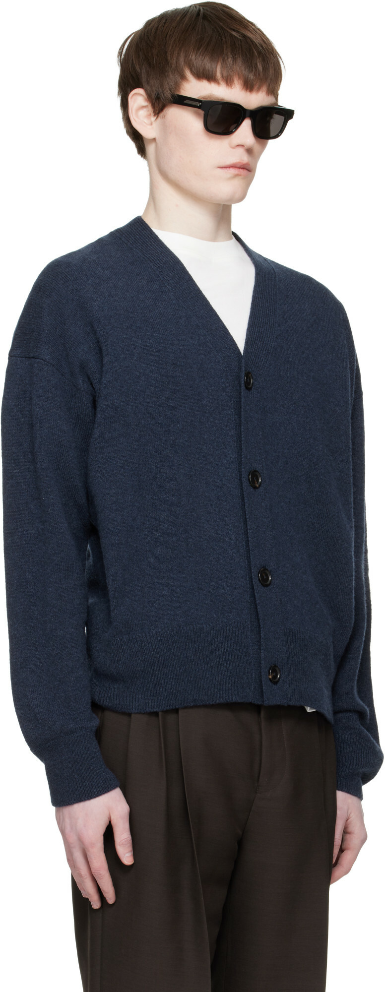 BOSS Navy Wool Cardigan