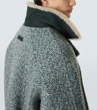Zegna Herringbone wool and cashmere coat