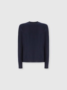 Missoni - Crew neck sweater in wool with chevron pattern, Men, Navy Blue