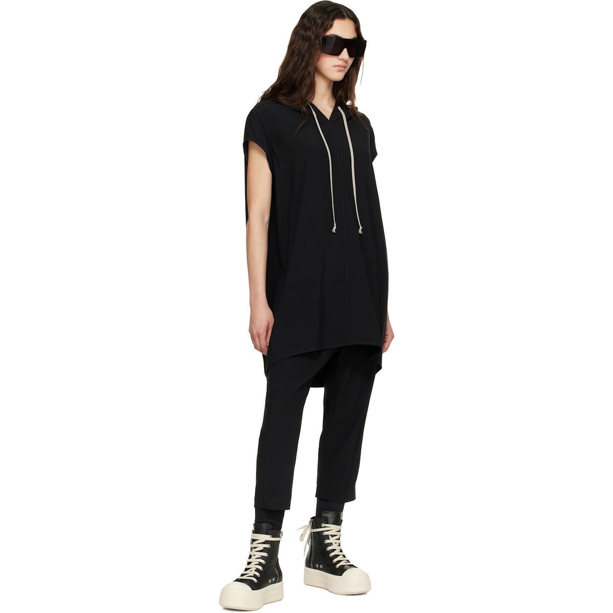 Rick Owens Black Tower Hoodie