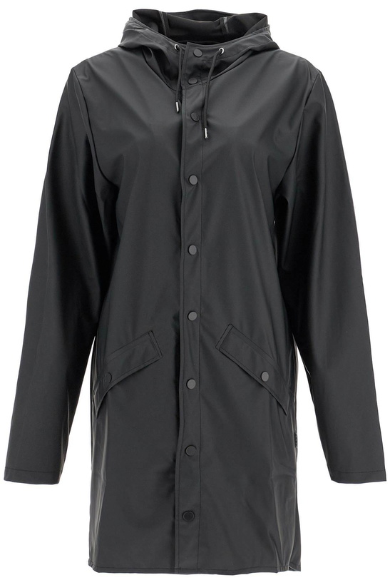 Photo: RAINS unisex long rain jacket Black