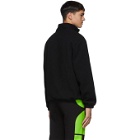 GCDS Black Pile Half-Zip Sweater