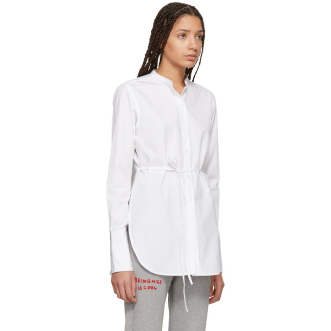 Ports 1961 White Poplin Tie Shirt
