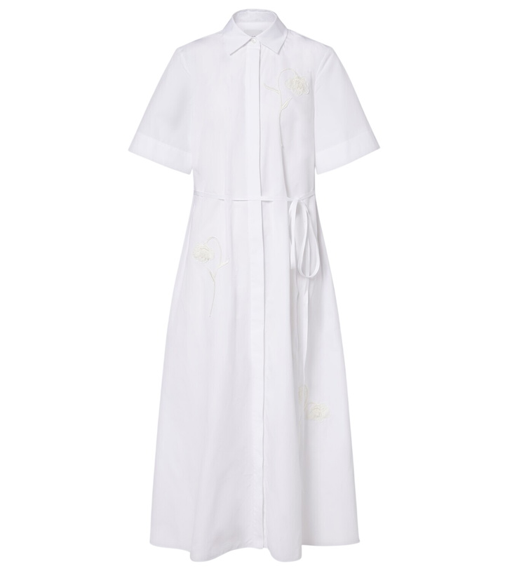 Photo: Erdem Embroidered cotton poplin shirt dress