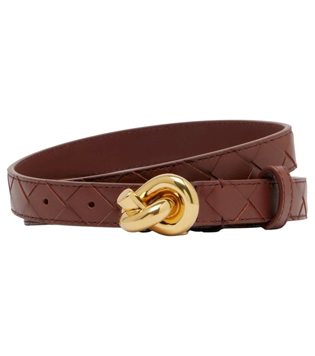 Bottega Veneta Caramel Leather Belt Bottega Veneta