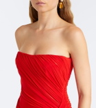 Alex Perry Gathered ruched jersey gown