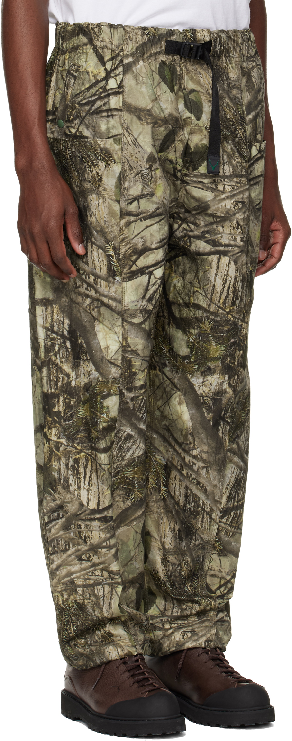 South2 West8 Khaki Belted C.S. Trousers
