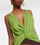 Christopher Esber Draped silk top