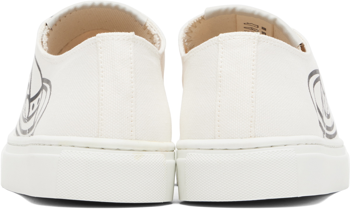 Vivienne Westwood White Low Top Canvas Plimsoll Sneakers