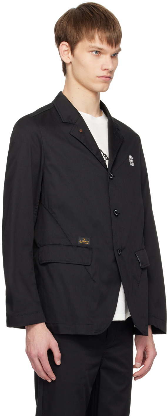 the Shepherd UNDERCOVER Black Appliqué Blazer