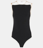 Courrèges Illusion tulle-trimmed bodysuit