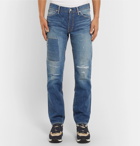 visvim - Social Sculpture 04 Slim-Fit Distressed Denim Jeans - Men - Indigo