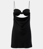 Alex Perry Cutout draped satin crêpe minidress