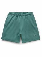 Nike - Solo Swoosh Straight-Leg Logo-Embroidered Cotton-Blend Jersey Shorts - Green