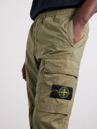 Stone Island - Tapered Stretch-Cotton Shell Cargo Trousers - Green