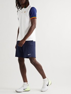 Nike Tennis - Colour-Block Dri-FIT Piqué Tennis Polo Shirt - White