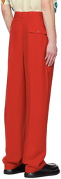 Jacquemus Red Le Raphia 'Le Pantalon Madeiro' Trousers