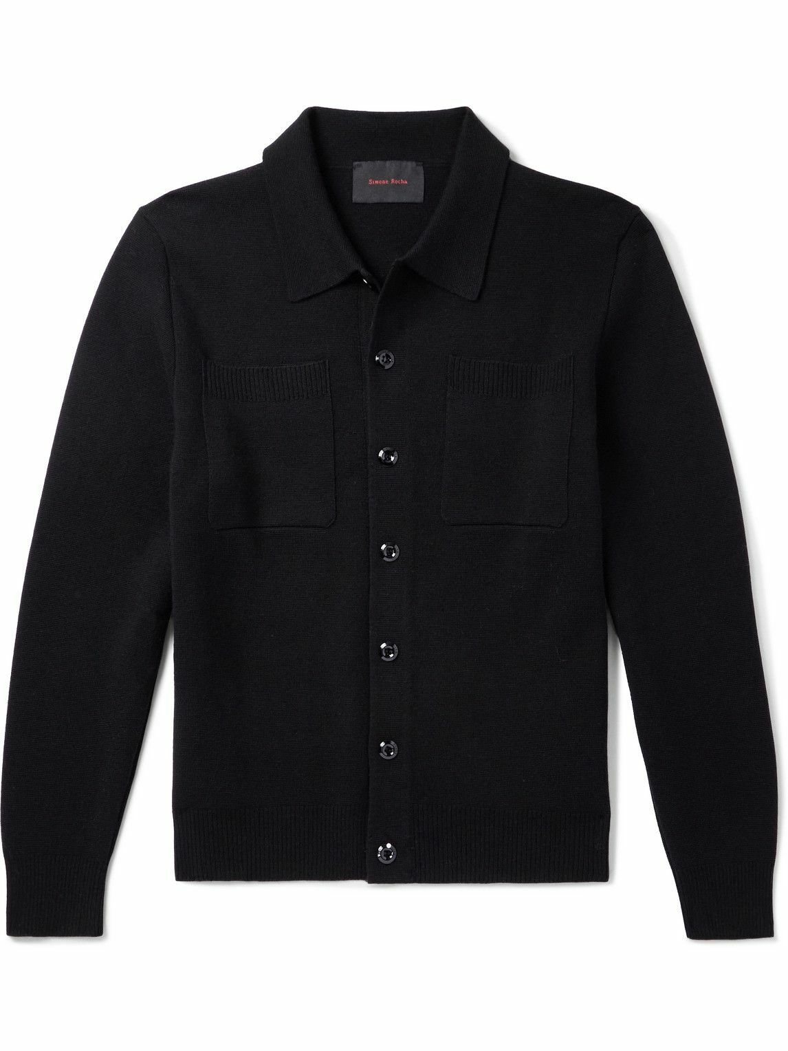 Simone Rocha - Merino Wool Cardigan - Black