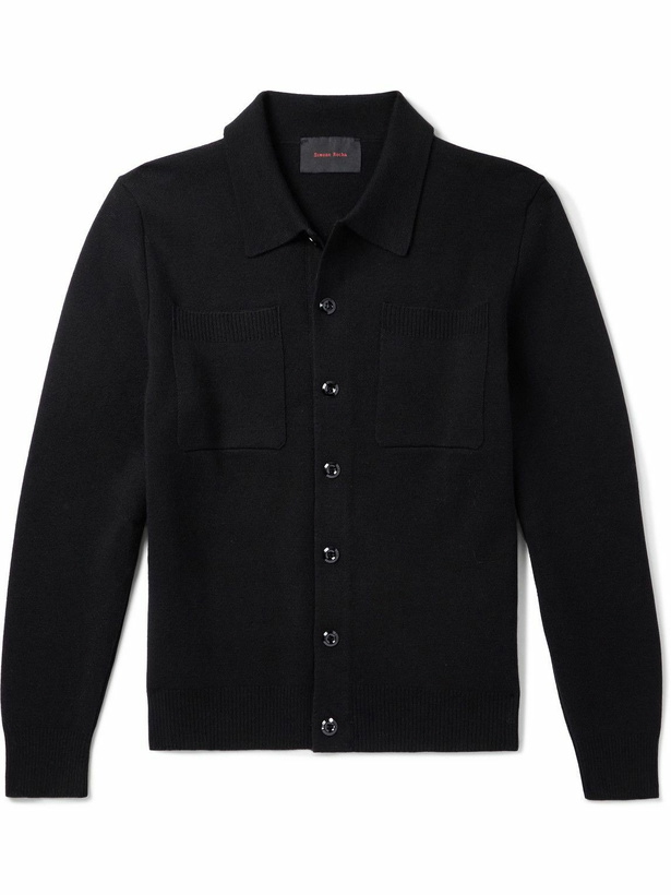 Photo: Simone Rocha - Merino Wool Cardigan - Black