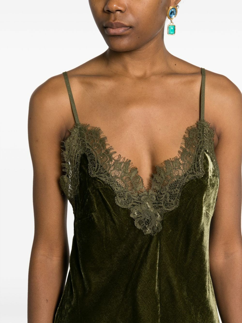 GOLDHAWK - Lace-trim Sleeveless Top