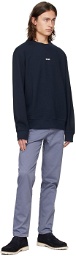 BOSS Navy Relaxed-Fit Sweatshirt