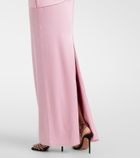Alex Perry Draped satin crêpe bustier gown