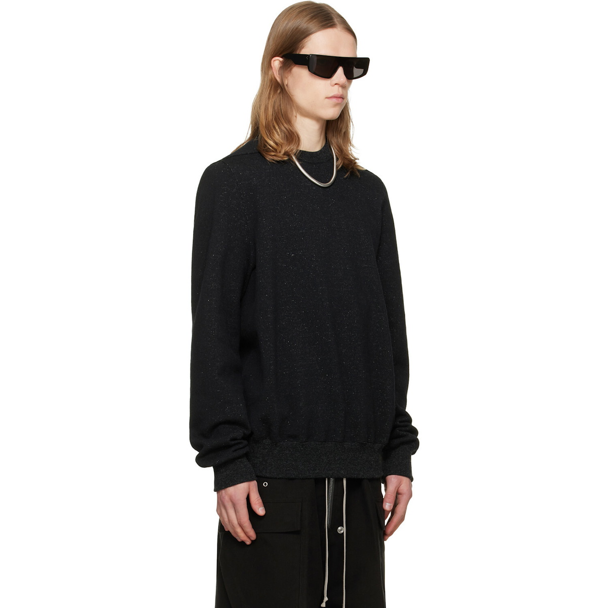 Rick Owens Black Tower Crewneck Sweatshirt