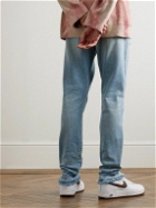 Lost Daze - Straight-Leg Distressed Panelled Jeans - Blue