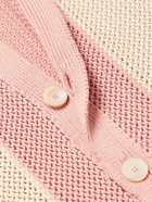 Piacenza Cashmere - Striped Crochet-Knit Cotton Shirt - Pink