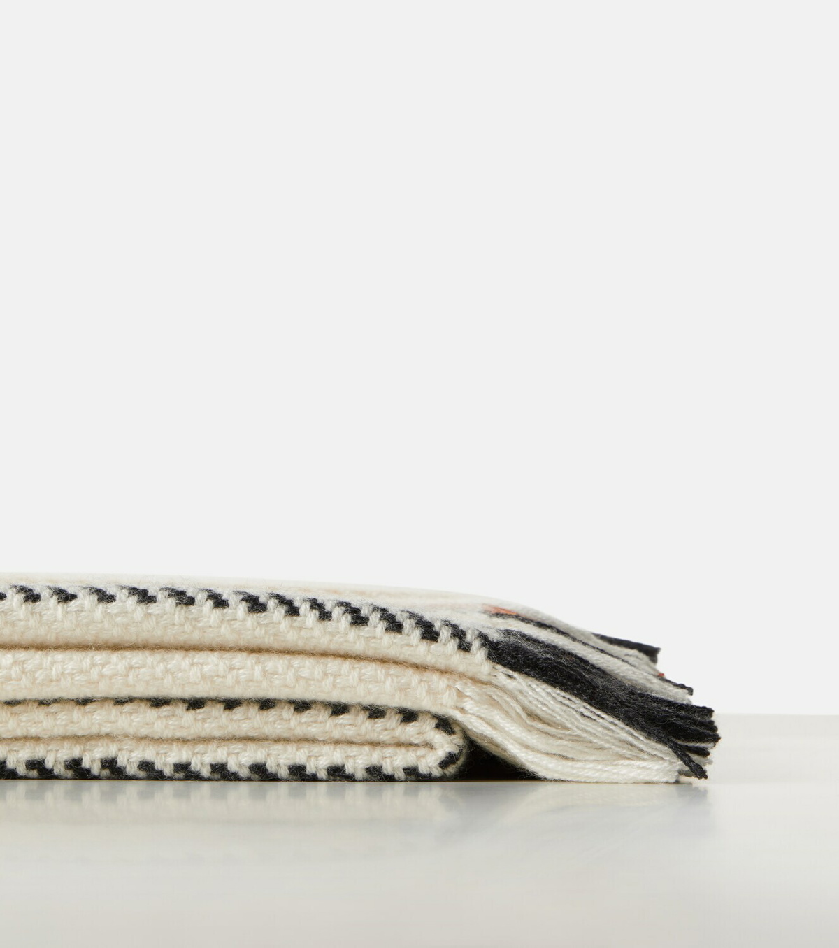 Loro Piana Fringed striped cashmere blanket