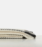 Loro Piana Fringed striped cashmere blanket