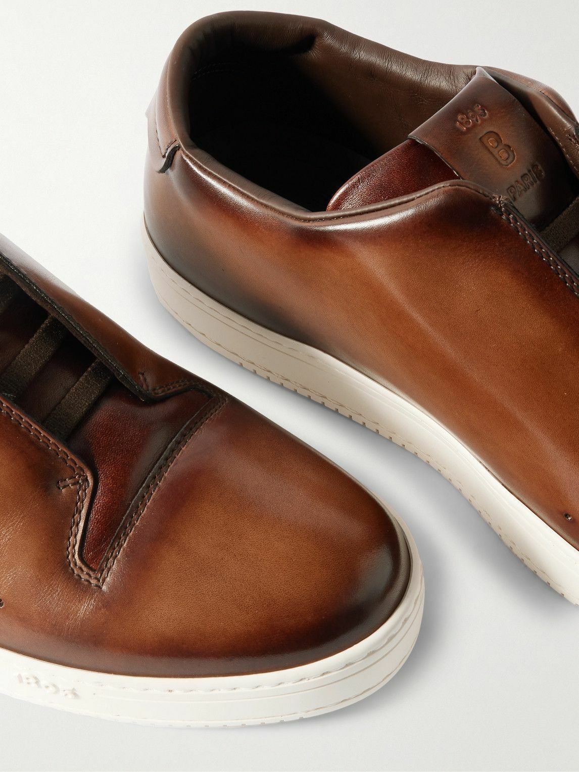 Berluti - Playtime Scritto Venezia Leather Slip-On Sneakers