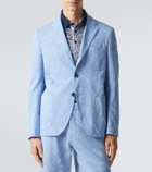 Etro Woven cotton jersey blazer