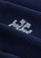 Tory Burch Logo Wool-blend Jumper Navy