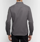 Club Monaco - Slim-Fit Button-Down Collar Double-Faced Cotton Shirt - Dark gray