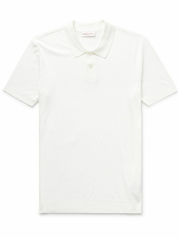 Photo: Orlebar Brown - Jarrett Slim-Fit Cotton and Modal-Blend Polo Shirt - White