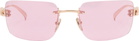 Gucci Gold Block Bending Sunglasses