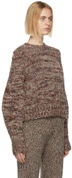 Chloé Brown Cashmere Tweed Sweater