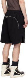 Rick Owens DRKSHDW Black Temple Furka Heavy Sweatshirt Long Shorts