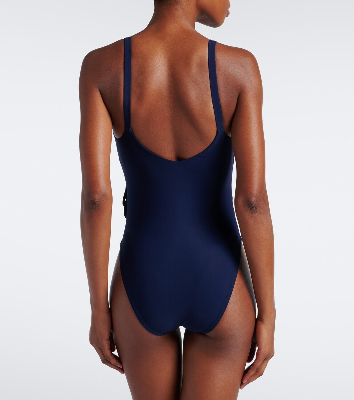 Karla Colletto Rosetta floral-appliqué swimsuit