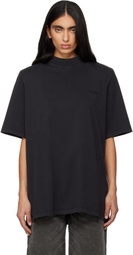 The Attico Black Padded Shoulder T-shirt