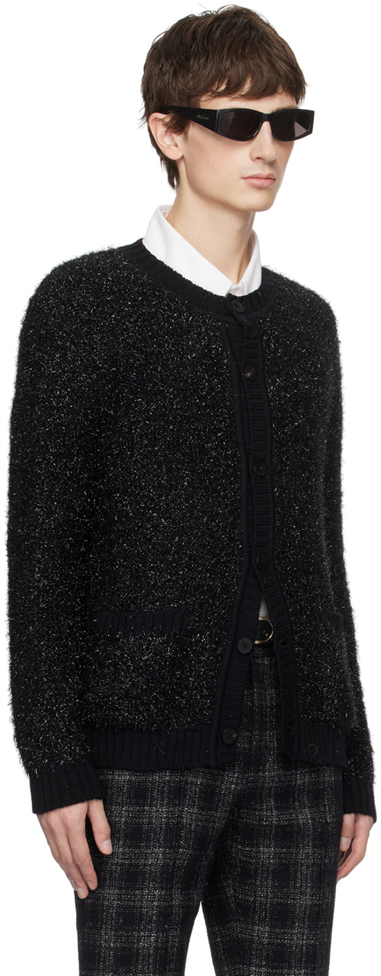 Ernest W. Baker Black Crewneck Cardigan