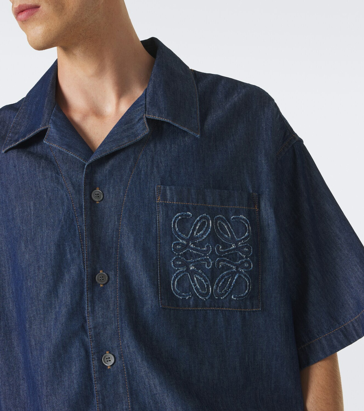 Loewe Anagram cotton chambray shirt