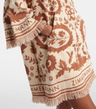 Zimmermann Wylie Hooded printed cotton terry beach dress