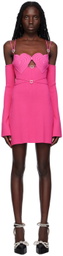 MACH & MACH Pink Heart Minidress