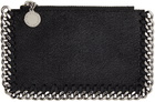 Stella McCartney Black Falabella Zipped Card Holder