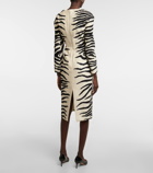Dries Van Noten - Zebra-print midi dress