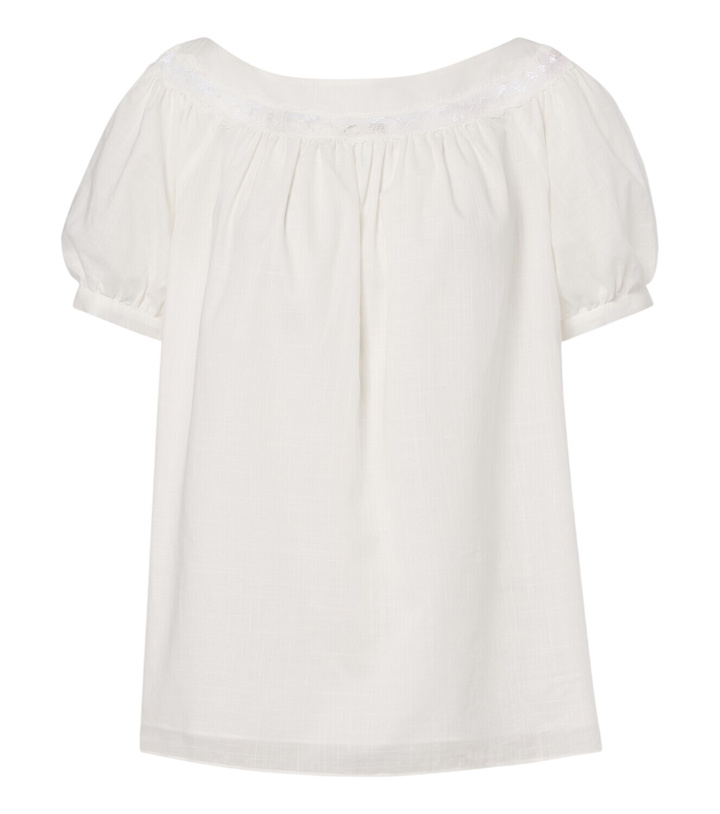 Photo: Posse Marilyn lace-trimmed cotton top
