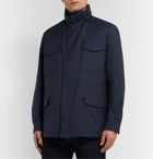 Loro Piana - Rain System Virgin Wool-Blend Field Jacket with Detachable Quilted Shell Liner - Blue